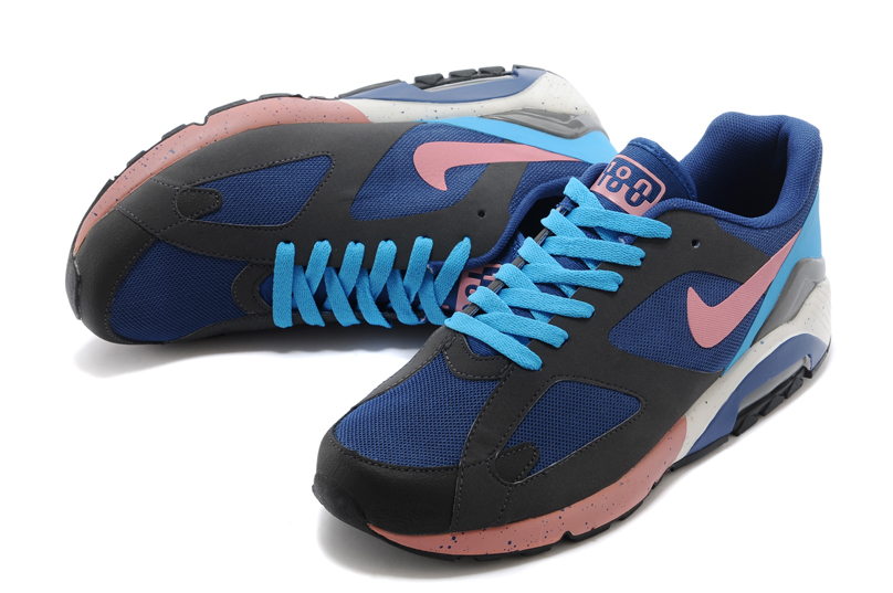 Nike air max 180 hommes chaussures noir bleu (2)